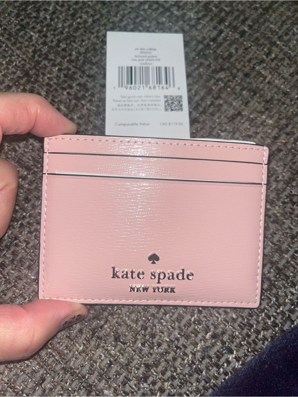 NWT Kate Spade Pink Card Wallet